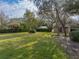 Large backyard with shed and mature trees at 3703 White Oak Ct, Lake Wales, FL 33898