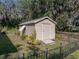 Well-maintained storage shed in backyard setting at 465 Rowland Ct, Bartow, FL 33830