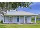 Charming home featuring a cozy front porch with rocking chairs, creating an inviting and relaxing entryway at 1040 Timbers Dr, Fort Meade, FL 33841