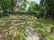 Large backyard with a mix of lush greenery, ferns, and a wooden fence at 142 Se Ave B, Winter Haven, FL 33880