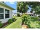 Lush backyard featuring green grass and shade trees at 3154 Prairie Dunes W Cir, Lakeland, FL 33810