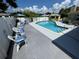Relaxing pool deck with comfortable seating, offering a perfect spot for outdoor gatherings at 4805 Oak Acres Dr, Lake Wales, FL 33898