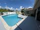 The back yard has a pool and a small cabana. The pool also has a deck to layout on at 4805 Oak Acres Dr, Lake Wales, FL 33898