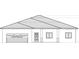 Simple sketch of the house's front elevation, highlighting the garage, entrance, and window placements at 498 Big Sioux Ct, Kissimmee, FL 34759