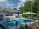 Beautiful backyard pool area with a spacious patio, perfect for entertaining and relaxing by the water at 5427 Orange Valley Dr, Lakeland, FL 33813