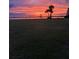 Expansive waterfront view at sunset with palm trees and grassy field in the foreground at 804 Magnolia Pl # 804, Winter Haven, FL 33884