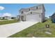 Charming two-story home with a well-maintained lawn and a two car garage at 3508 Dahlia Dr, Haines City, FL 33844