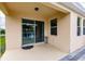Covered patio with sliding glass doors leading to the interior at 30120 Hackney Loop, Mount Dora, FL 32757