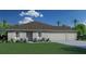 One-story home with three-car garage and landscaped front yard at 14074 Sw 48Th Ct, Ocala, FL 34473