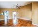 Hardwood floor bedroom with neutral walls at 388 Hampton Hills Ct, Debary, FL 32713