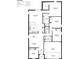 Detailed floor plan layout showcasing four bedrooms, three bathrooms, kitchen, dining, great room and garage at 431 Lark Ct, Poinciana, FL 34759