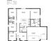Spacious four-bedroom floor plan including a three-car garage and open kitchen and living area at 1840 India Palm Dr, Edgewater, FL 32141