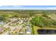 Aerial view of a peaceful residential neighborhood with houses, green spaces, and a serene pond, ideal for families at 580 Tree Shore Dr, Orlando, FL 32825