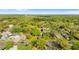 An aerial shot captures a residential area featuring mature trees, diverse homes, and street views at 1309 Sanford Ave, Sanford, FL 32771