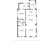 Detailed floor plan illustrating the layout of rooms including bedrooms, bathrooms, living room, and kitchen with dimensions at 1309 Sanford Ave, Sanford, FL 32771