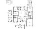 Detailed floor plan showcasing the layout of the home with bedrooms, kitchen, living spaces, and garage dimensions at 16446 Sw 47Th Ct, Ocala, FL 34473