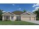 Charming single-story home with a three-car garage, well-manicured lawn, and welcoming curb appeal at 3556 Sw 128Th Pl, Ocala, FL 34473
