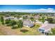 Spacious backyard with a beautiful aerial view of the community and canal at 3514 Yacht Club Ct, Kissimmee, FL 34746