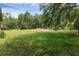 Expansive backyard with lush green grass and mature trees in a serene setting at 18829 Starry St, Orlando, FL 32833