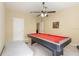 Game room with ceiling fan and a pool table at 3221 Dark Sky Dr, Harmony, FL 34773