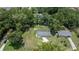 Aerial view of a home with a large, fenced yard and surrounding mature trees for privacy at 1143 Ne 23Rd St, Ocala, FL 34470