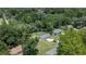 Aerial view of a home surrounded by mature trees, featuring a spacious yard and proximity to other houses at 1143 Ne 23Rd St, Ocala, FL 34470