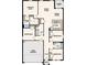 Detailed floor plan showcasing the layout of a four-bedroom house with an open kitchen and great room at 2365 Oklahoma Dr, Sumterville, FL 33585