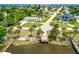 Aerial view of a canal front home with private dock access at 45 San Jose Dr, Ormond Beach, FL 32176