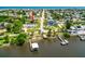Aerial view of house near the waterfront at 45 San Jose Dr, Ormond Beach, FL 32176