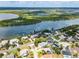 Aerial view of property with water access, highlighting its location and surroundings at 3 Seabridge Dr, Ormond Beach, FL 32176