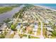 Aerial view showing home's location in a residential area near the water at 3 Seabridge Dr, Ormond Beach, FL 32176