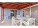 Comfortable screened porch with patio furniture, ideal for outdoor dining and relaxation with easy access to the backyard at 10 Juniper Dr, Ormond Beach, FL 32176
