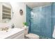Elegant bathroom features a glass-enclosed shower and modern fixtures at 50 Ocean Palm Villa S, Flagler Beach, FL 32136