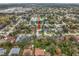 Aerial view showcasing home's location in a residential neighborhood at 928 George Hecker Dr, South Daytona, FL 32119