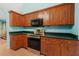 Modern kitchen featuring stainless steel appliances and dark wood cabinets at 928 George Hecker Dr, South Daytona, FL 32119