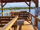 Covered waterfront dock with benches at 6110 Everglades Dr, Port Orange, FL 32127