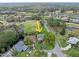 Aerial view of property with surrounding landscape featuring lush trees and greenery at 100 Longspur Ct, Daytona Beach, FL 32119