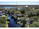 Aerial view showing home's location on the canal at 1069 Indigo Rd, Ormond Beach, FL 32174