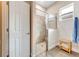 Large walk-in shower with tile surround and built-in seat at 3242 Bailey Ann Dr, Ormond Beach, FL 32174
