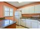 Kitchen with granite countertops, white cabinets, and modern appliances at 640 N Nova Rd # 212, Ormond Beach, FL 32174