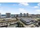 Aerial perspective showcasing building, ocean, and amenities at 1 Oceans West Blvd # 16A4, Daytona Beach, FL 32118