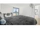 Bedroom with ocean view and workspace at 1 Oceans West Blvd # 16A4, Daytona Beach, FL 32118