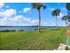 Backyard with grassy area and river views at 41 Ocean Palm Villa S # 41, Flagler Beach, FL 32136