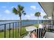 Balcony with river views and outdoor seating at 41 Ocean Palm Villa S # 41, Flagler Beach, FL 32136