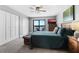 Main bedroom with water views, king-size bed, and ample closet space at 41 Ocean Palm Villa S # 41, Flagler Beach, FL 32136