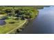 Aerial view of waterfront property with lush vegetation at 41 Ocean Palm Villa S # 41, Flagler Beach, FL 32136