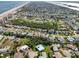 Aerial view of a residential neighborhood near the beach at 6 Baytree Cir, Ormond Beach, FL 32176