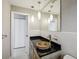 Bathroom featuring granite countertop and modern sink at 6 Baytree Cir, Ormond Beach, FL 32176