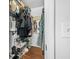 Well-organized closet with ample hanging and shelving space at 1401 S Palmetto Ave # 618, Daytona Beach, FL 32114