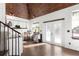 Bright kitchenette with wood ceiling and French doors at 2627 John Anderson Dr, Ormond Beach, FL 32176